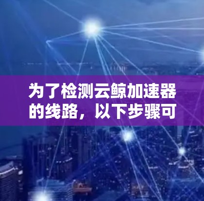 为了检测云鲸加速器的线路，以下步骤可以按照以下顺序进行