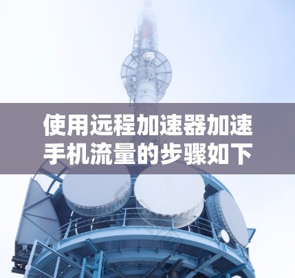 使用远程加速器加速手机流量的步骤如下