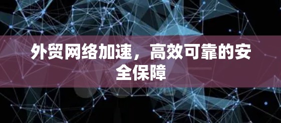 外贸网络加速，高效可靠的安全保障